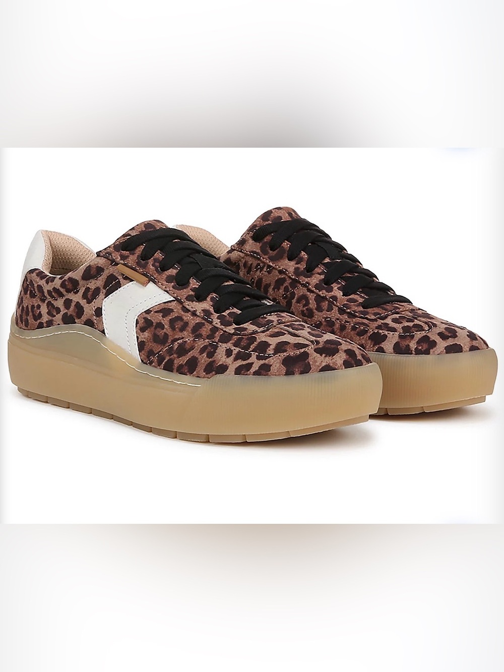 Skechers Leopard-Print Platform Sneakers in Brown and Black